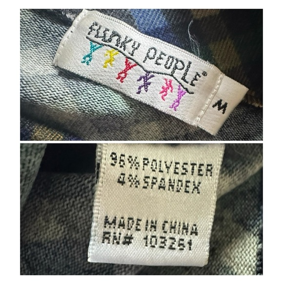 Funky People Short Sleeve Mock Neck BOHO Preppy Dress Pockets Size Medium - Picture 12 of 12